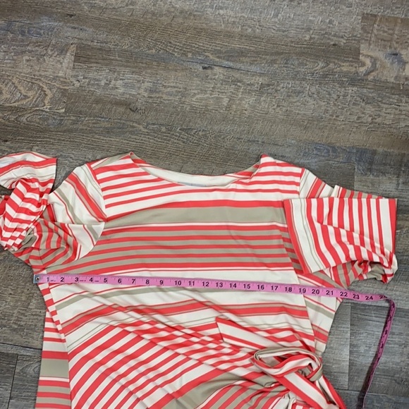 Shelby & Parker Coral Stripe Dress 2XL - Picture 10 of 11